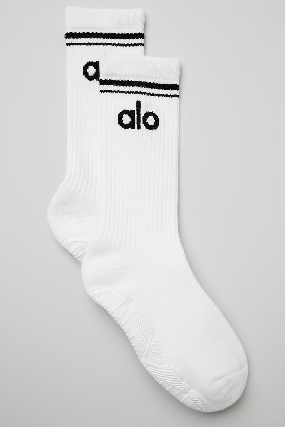 Womens Throwback Barre Sock - White/Black