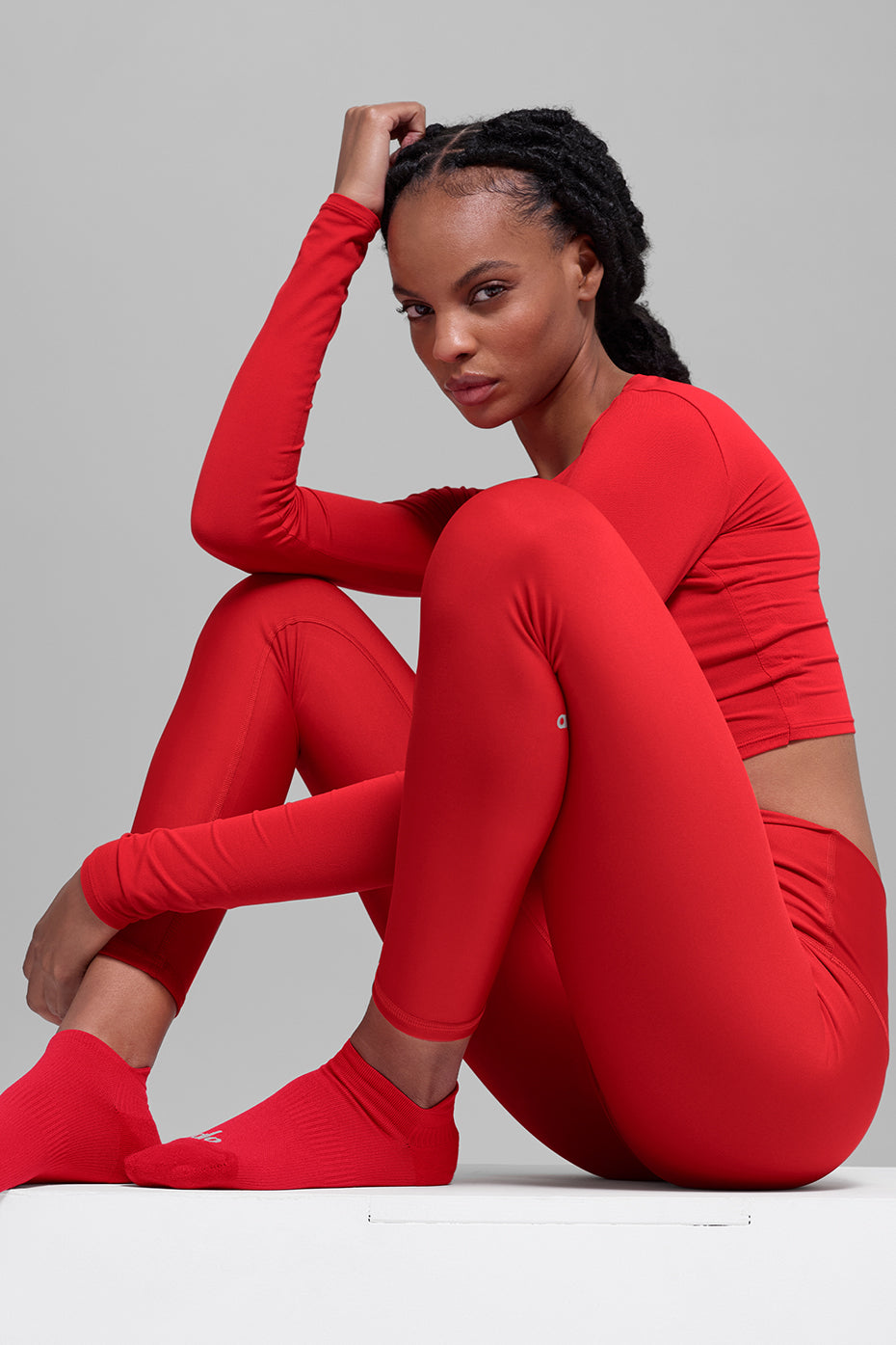 Unisex Performance Tab Sock - Bright Red