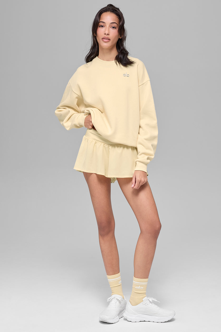 Accolade Crew Neck Pullover - Candlelight Yellow