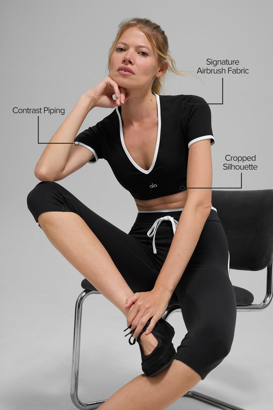 Airbrush Race Pace Short Sleeve - Black/White