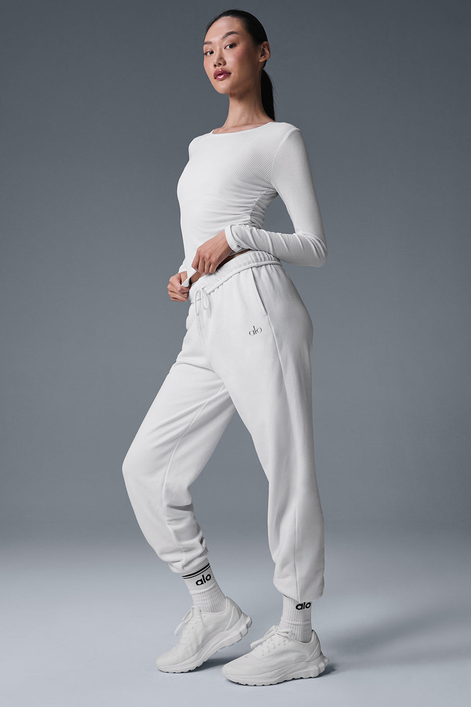 Gather Long Sleeve - White