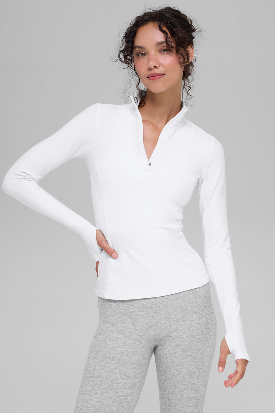 Alosoft 1/2 Zip Rapid Pullover - White