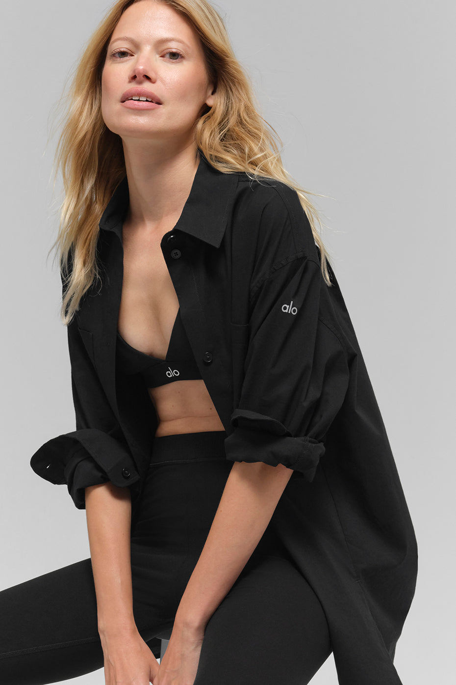 Cotton Real Deal Button Up Long Sleeve - Black