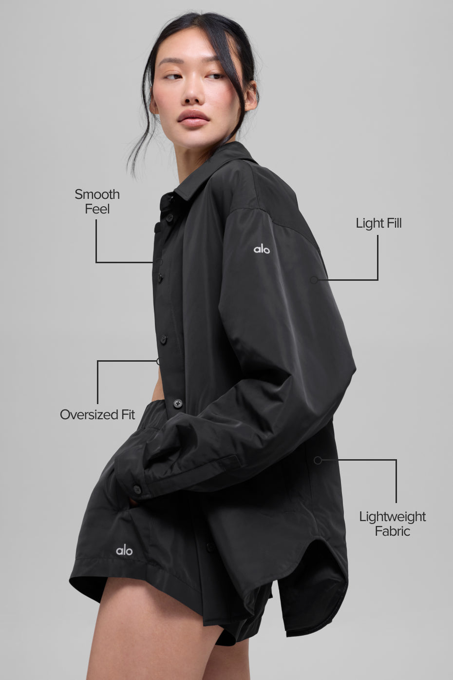 Socialite Shacket - Black