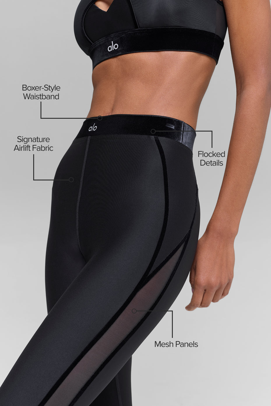 Airlift High-Waist Moonlight Legging - Black