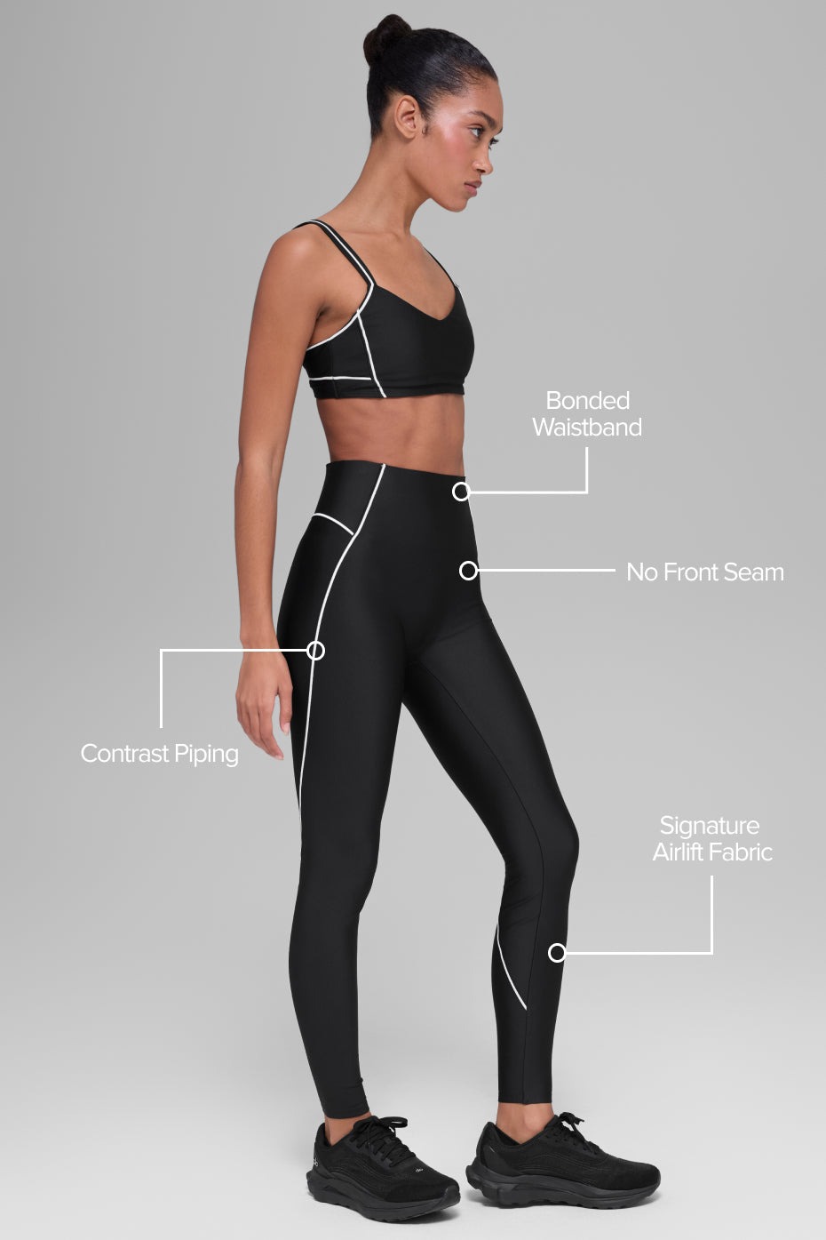 Airlift High-Waist Haven Legging - Black/White