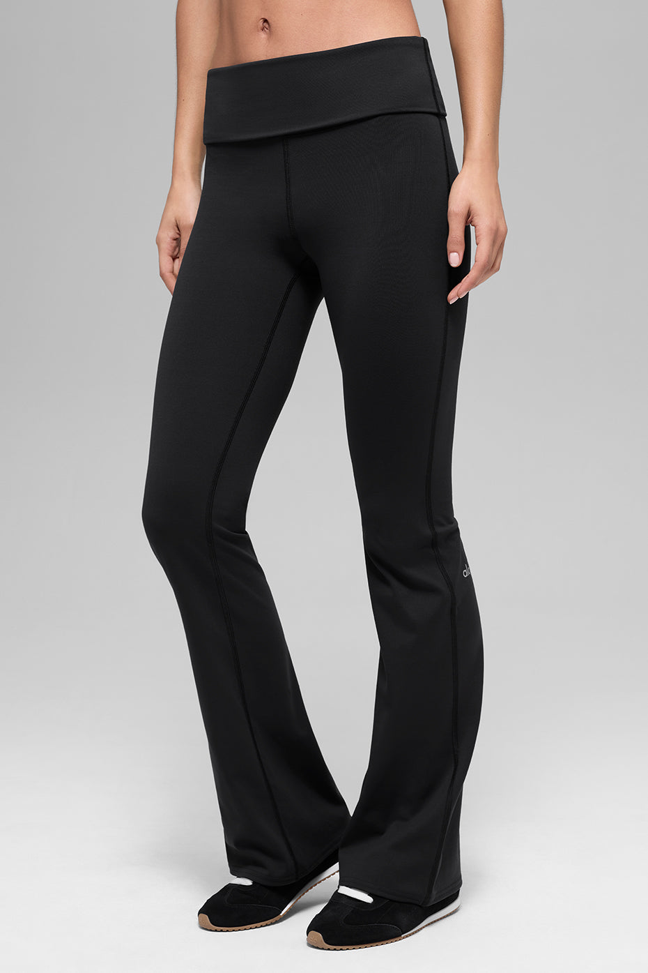 ALO Softsculpt Foldover Flare Legging - Black