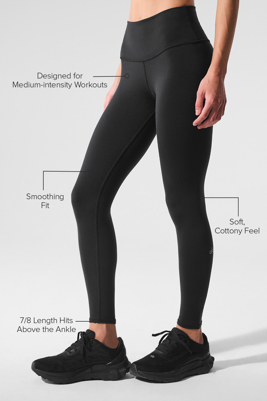 7/8 High-Waist Airbrush Legging - Black