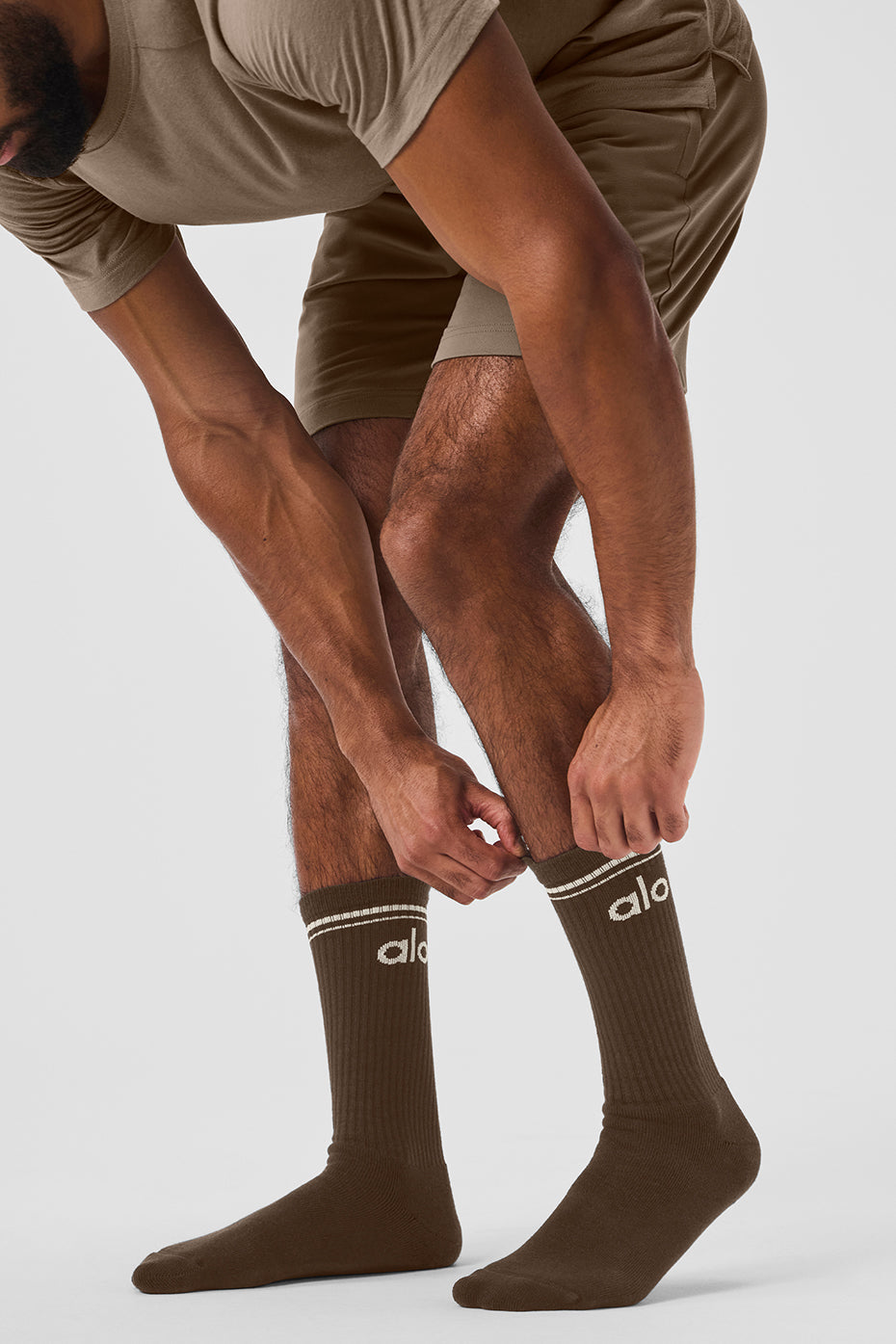 Unisex Throwback Sock - Espresso/Bone