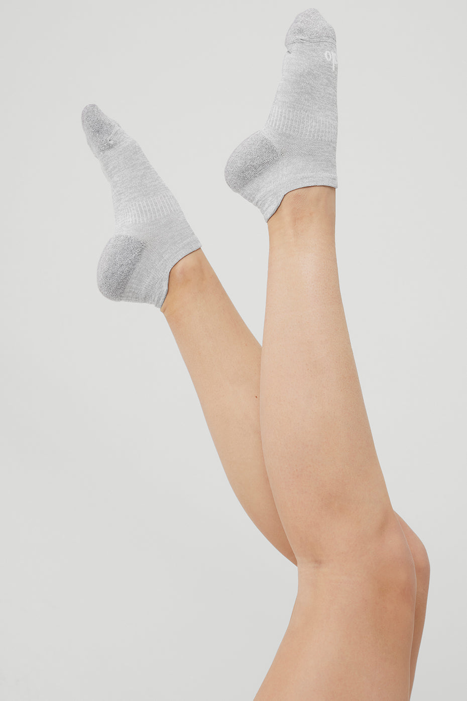 Womens Performance Tab Sock - Athletic Heather Grey/White