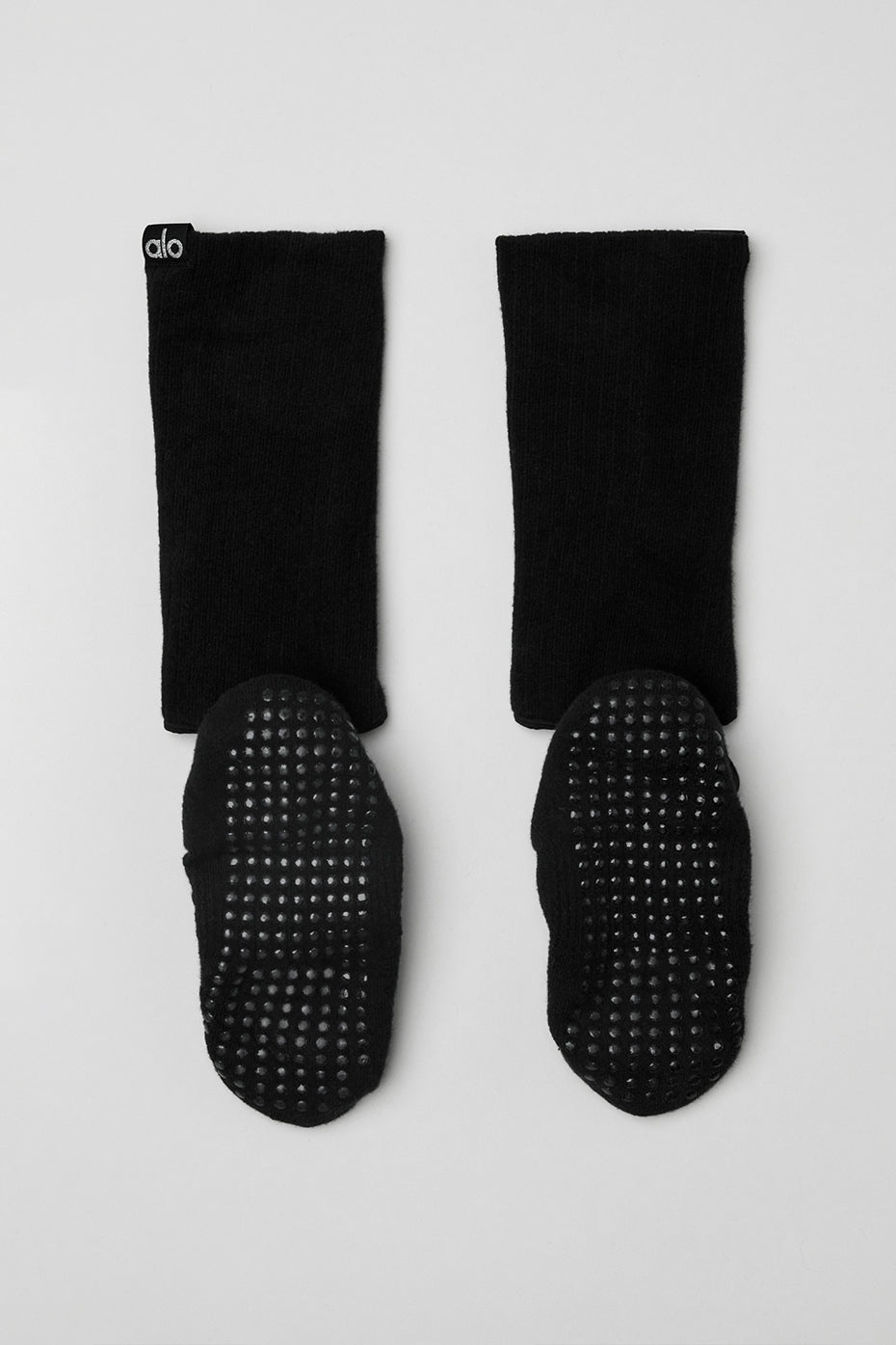Womens Strappy Siren Grip Sock - Black