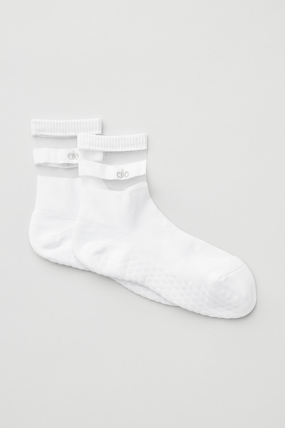 Womens Pulse Grip Sock - White