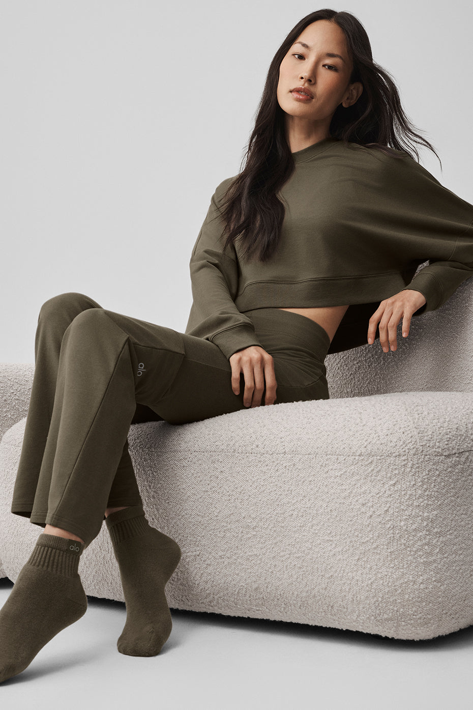 Quarter Crew Street Sock - Olive Tree