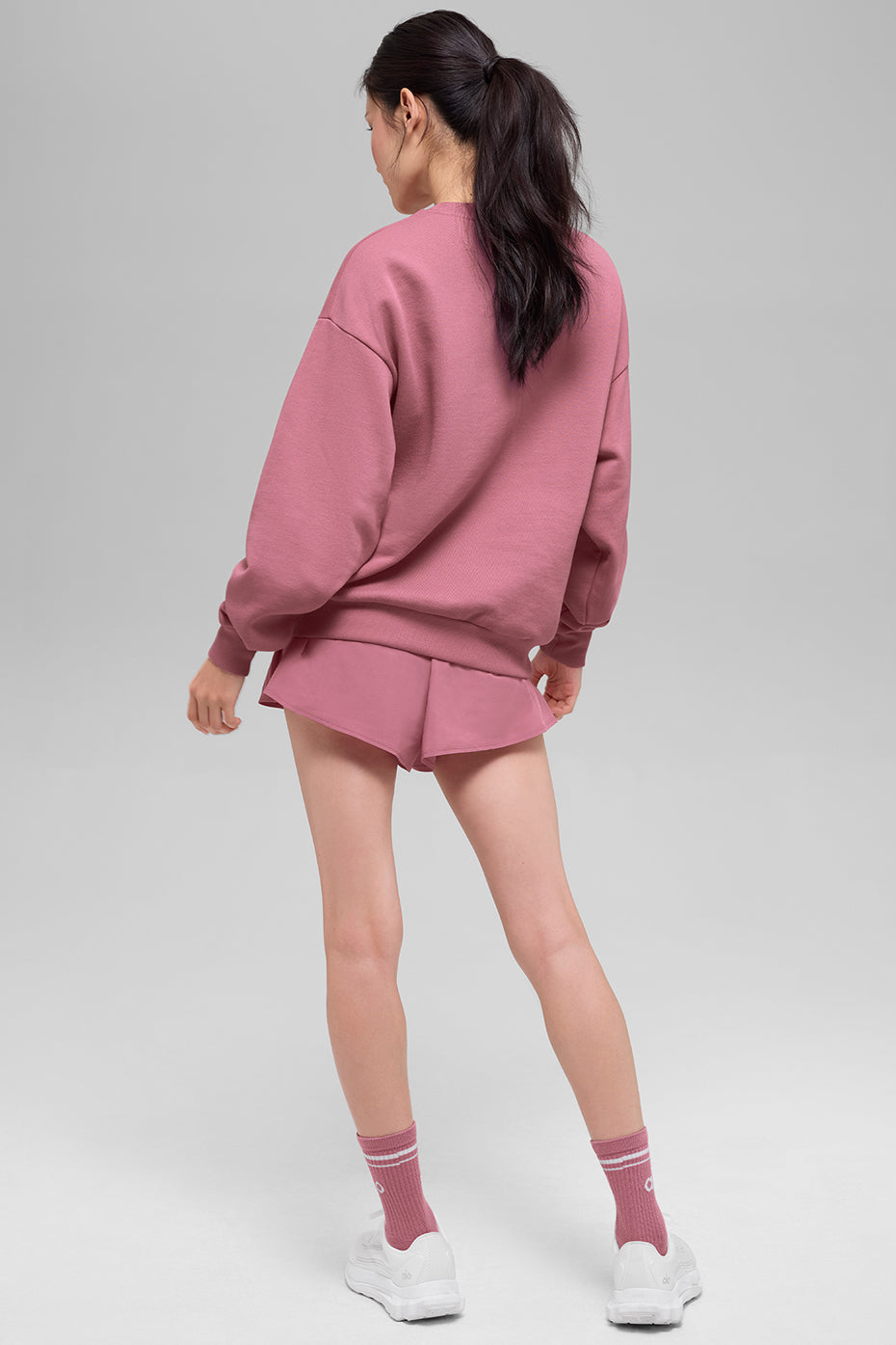 Accolade Crew Neck Pullover - Pink Wild Rose