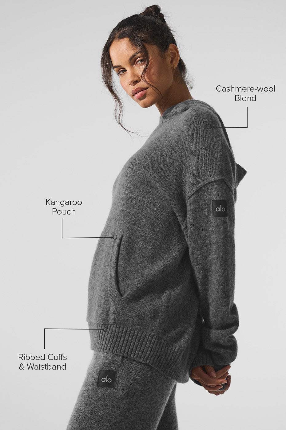 Wool Cashmere New Class Hoodie - Platinum Grey