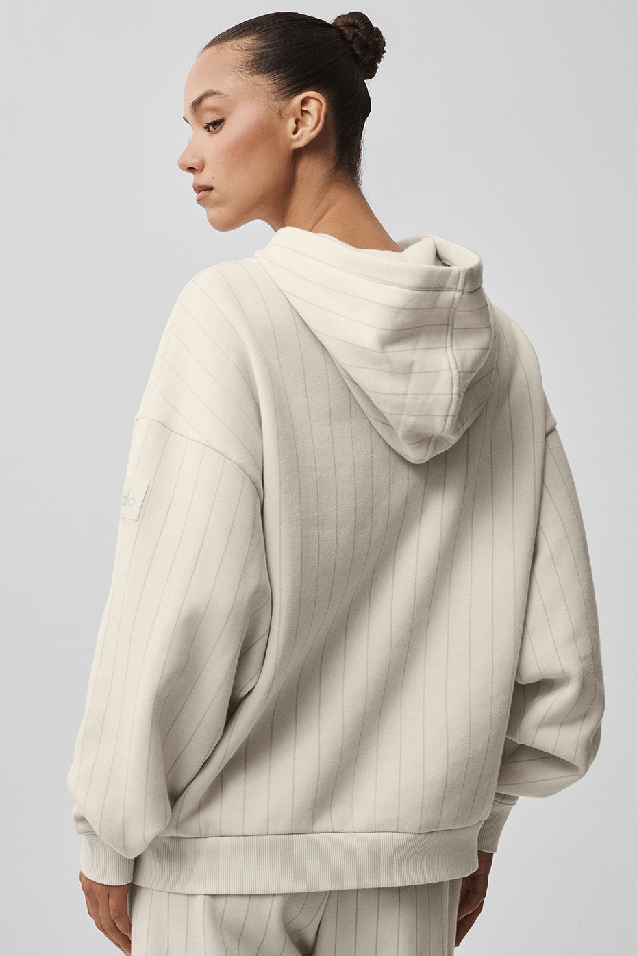 Pinstripe Hoodie - Bone Pinstripe