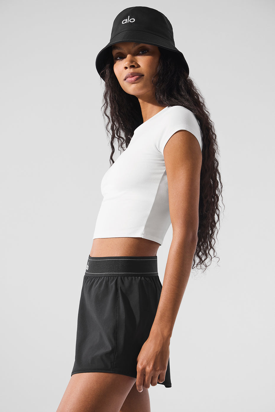 Alosoft Crop Finesse Short Sleeve - White