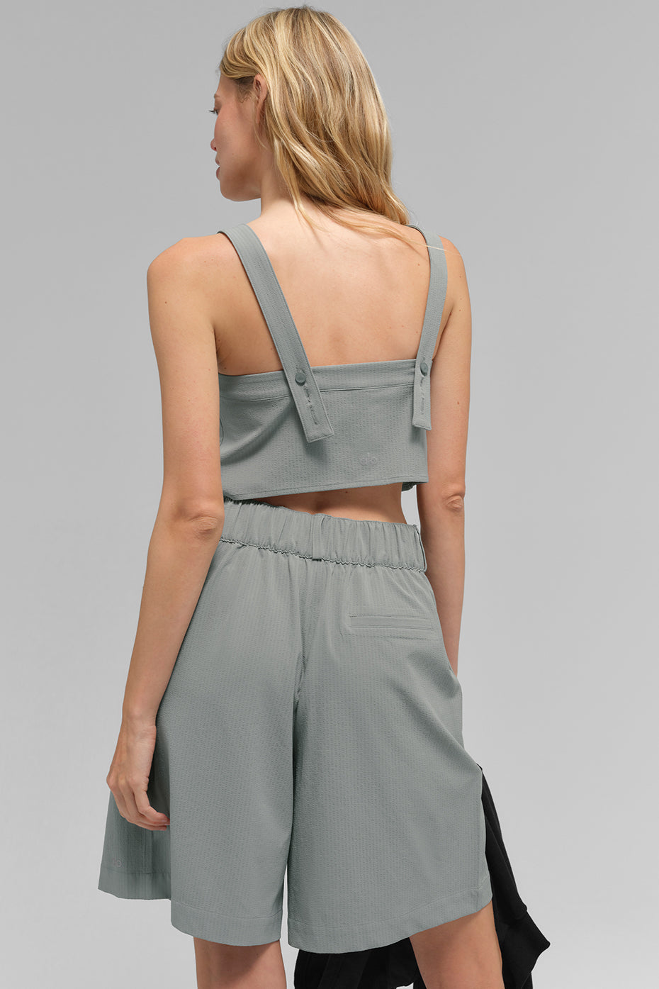 Cropped Dreamscape Tank - Lunar Grey