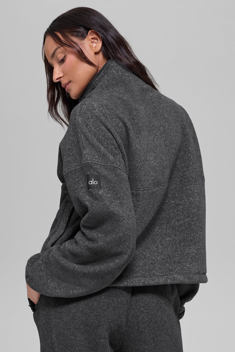 Polar Fleece Retreat Cover Up - Dark Heather Grey