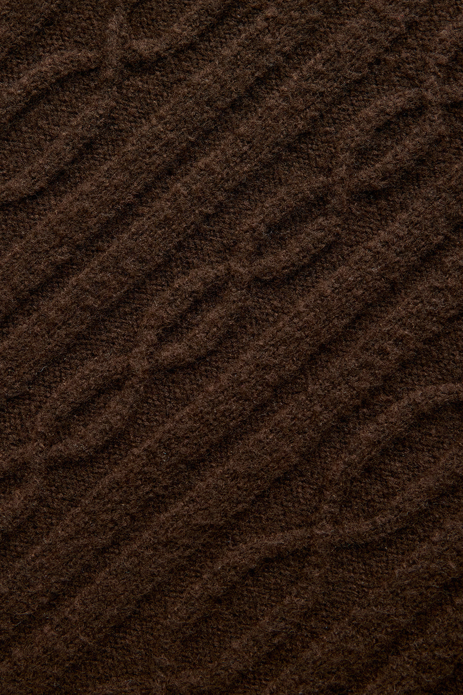 Cable Knit Cropped Winter Bliss Turtleneck Long Sleeve - Espresso