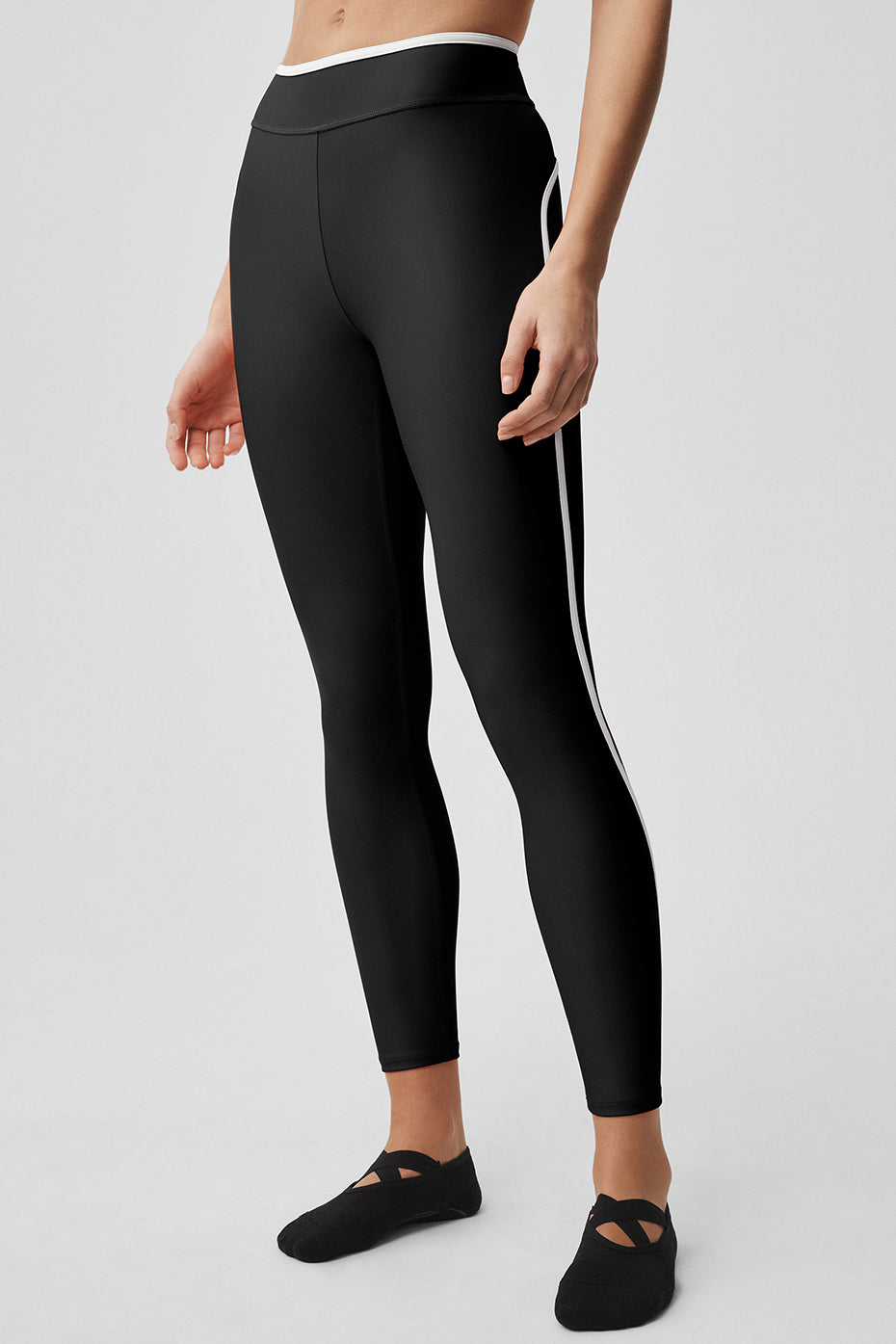 Airlift High Waist Charger 7/8 Legging - Black/White