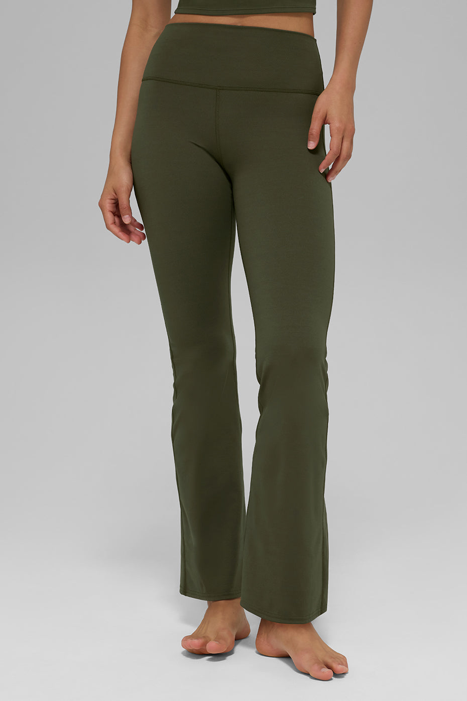 ALO Softsculpt High-Waist 7/8 Bootcut Legging - Green Olive