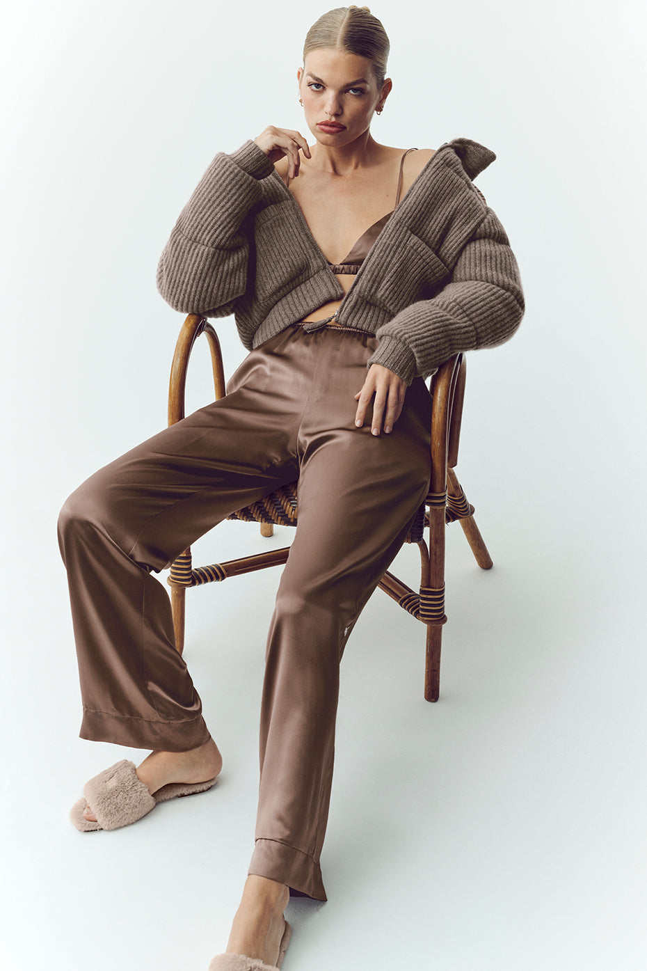 Silk Luminous Pant (Regular) - Alpine Cocoa