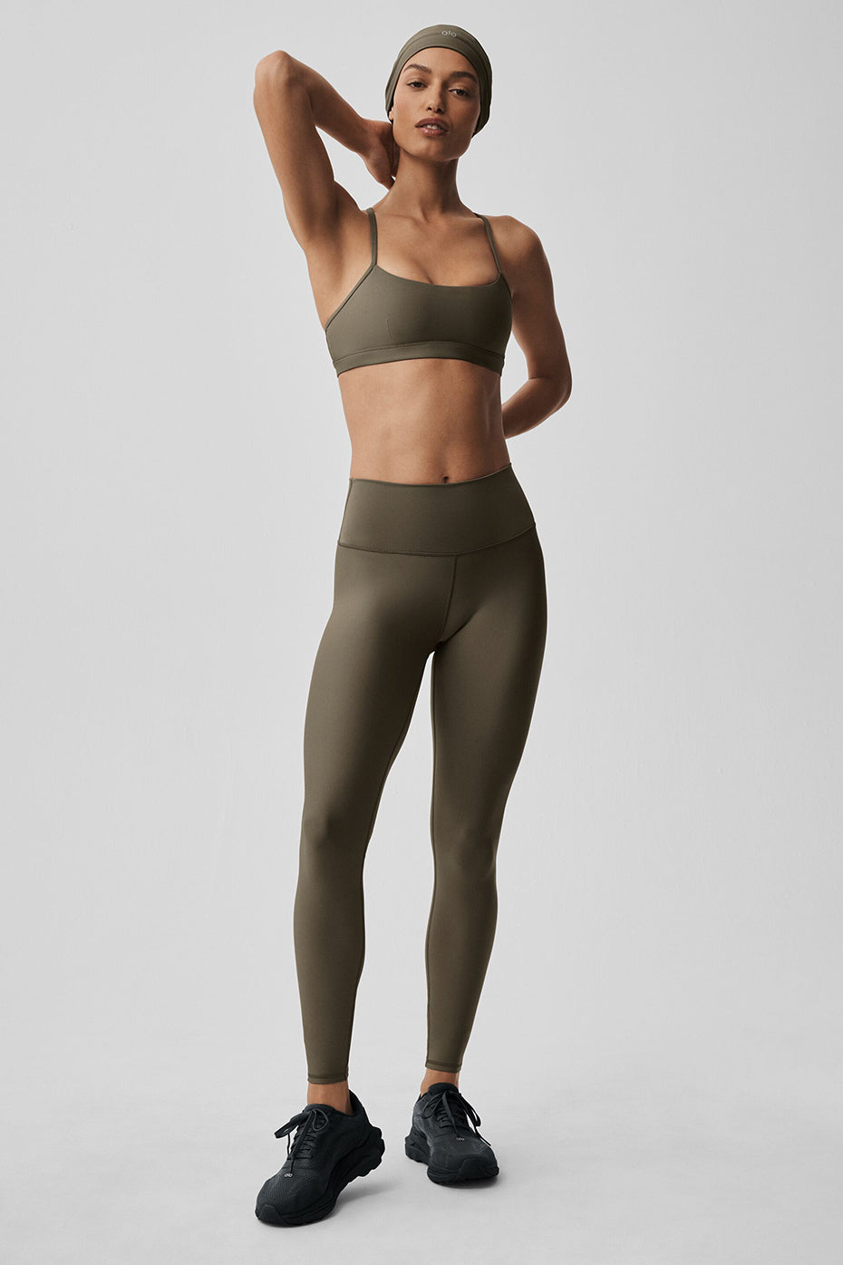 High-Waist Airlift Legging - Olive Tree