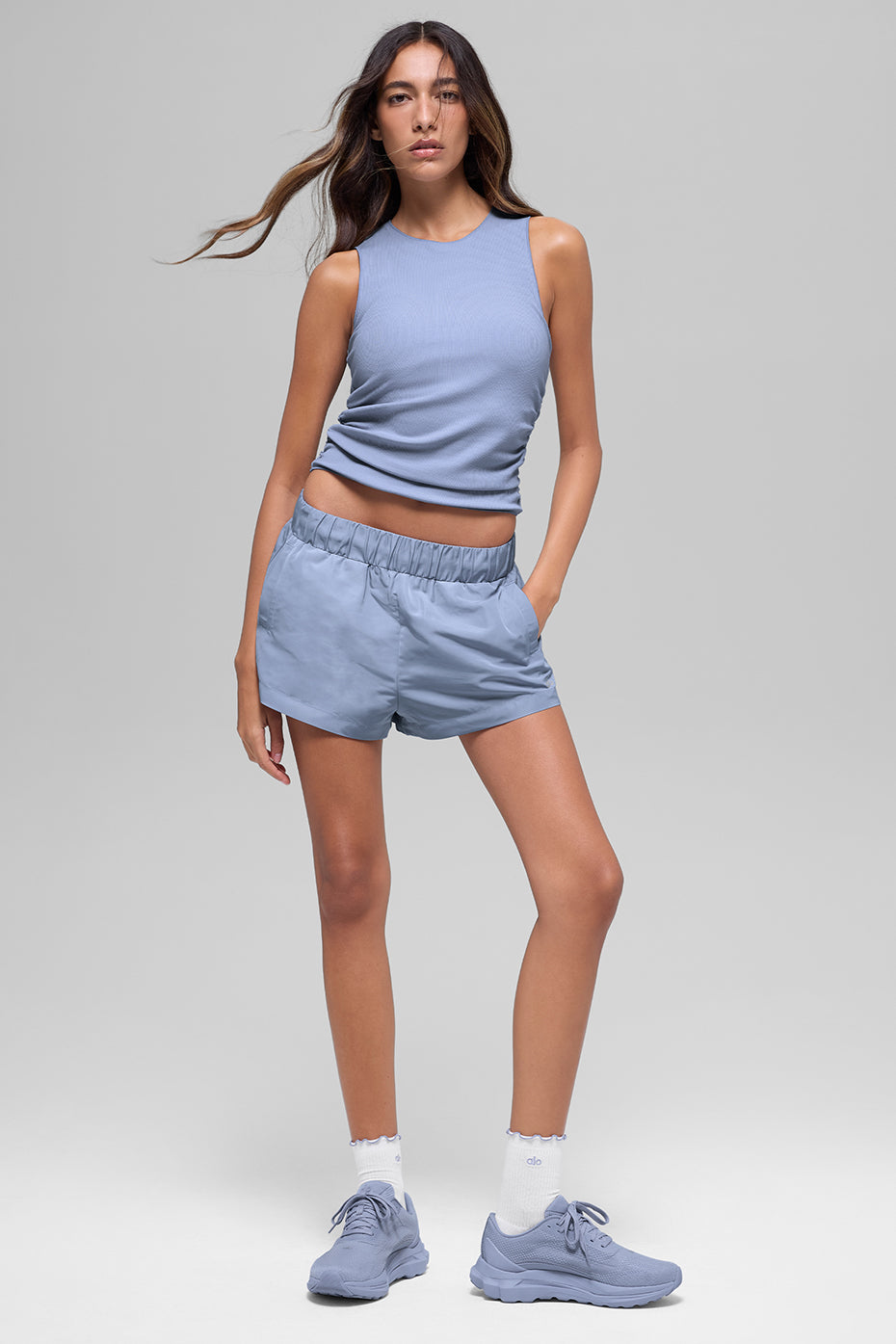 Ribbed En Pointe Tank - Winter Frost